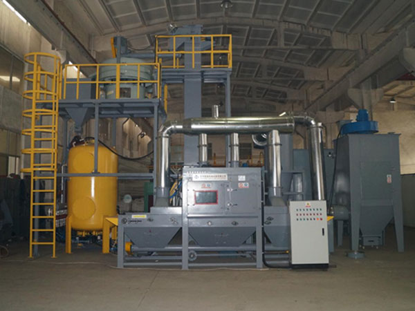 鈦板自動輸送式噴砂機(jī)解決方案